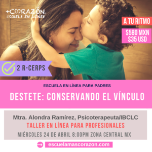 Taller: Destete, conservando el vínculo para profesionales.